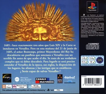 Versalles - Complot en la corte del Rey Sol (ES) box cover back